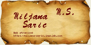 Miljana Sarić vizit kartica